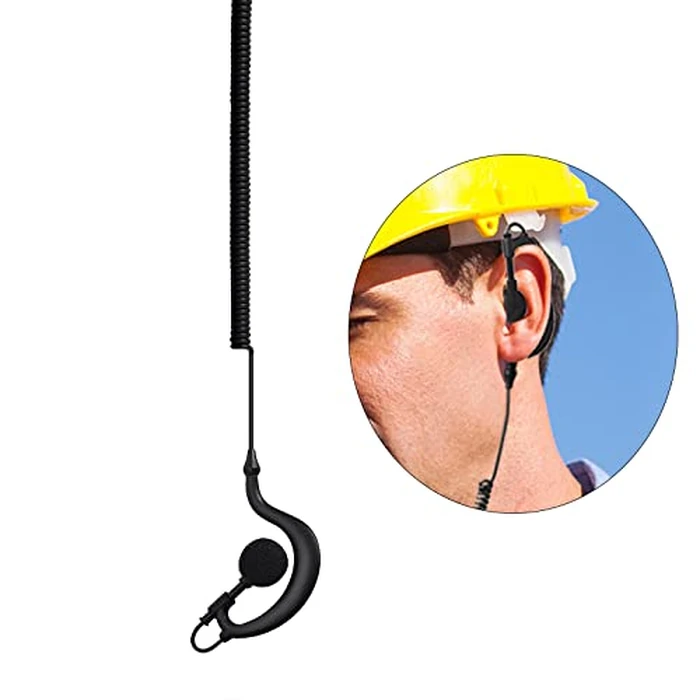 G Shape Soft Ear Hook Earpiece Headset 3.5mm Plug Ear Hook Listen Only Ham Radio Headset HYS TC-617 Receiver/Listen Only Earpiece for 2-Way Motorola Icom Radio Transceivers by HYS - Image 6