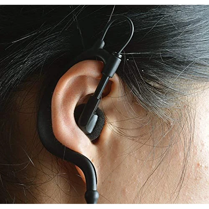 G Shape Soft Ear Hook Earpiece Headset 3.5mm Plug Ear Hook Listen Only Ham Radio Headset HYS TC-617 Receiver/Listen Only Earpiece for 2-Way Motorola Icom Radio Transceivers by HYS - Image 7