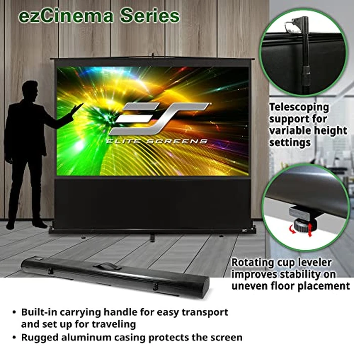 Elite Screens ezCinema Series, 150-INCH 16:9, Manual Pull Up Projector Screen, Movie Home Theater 8K / 4K Ultra HD 3D Ready, 2-Year Warranty, F150NWH by Elite Screens - Image 6