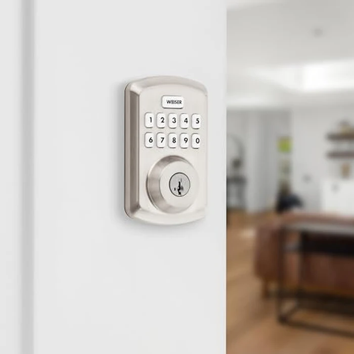 Weiser Powerbolt 3 Satin Nickel Keyless Entry Door Lock/Deadbolt Lock, 10-Button Keypad Door Lock with Auto Lock and 12-Month Battery Life, Electronic Door Locks for Front Door, Home Décor by Weiser - Image 9