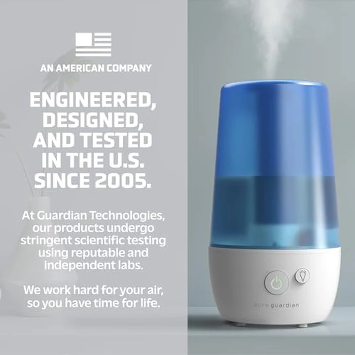 PureGuardian 1-Gallon Ultrasonic Cool Mist Humidifier with Essential Oil Tray, 70-Hour Run Time on Low, Covers 320 Sq, Ft, Silver Clean Protection, Filter Free for Bedrooms, Offices, Home, H965AR by PureGuardian - Image 3