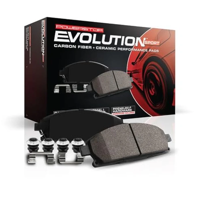 Power Stop Z23-1691 Rear Z23 Evolution Sport Carbon Fiber Infused Ceramic Brake Pads with Hardware For 2013 2014 2015 2016 2017 2018 2019 2020 2021 2022 Ford F-250 F-350 | 2013-2016 F-450 SD 8 Lug by Power Stop - Used - Like New condition