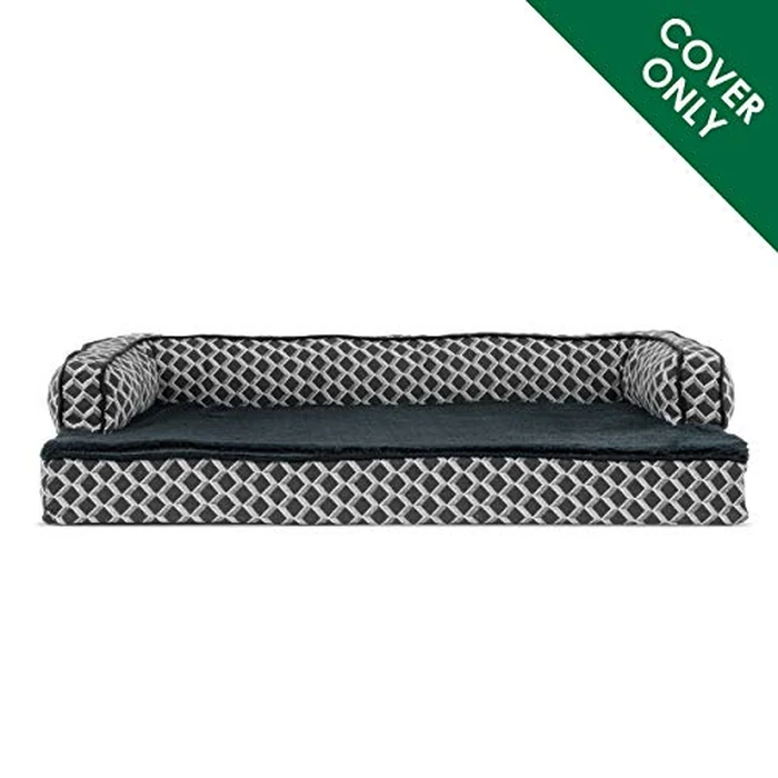 Furhaven Replacement Dog Bed Cover Comfy Couch Plush & Décor Sofa-Style, Machine Washable - Diamond Gray, Jumbo Plus (XX-Large) by Furhaven - Image 2