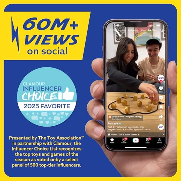 Kollide By Relatable, Exciting Magnetic Game for Family Game Night, Great Fun Games for Kids, Includes 1 Rope, 20 Magnets, and Instructions by WHAT DO YOU MEME? - Image 5