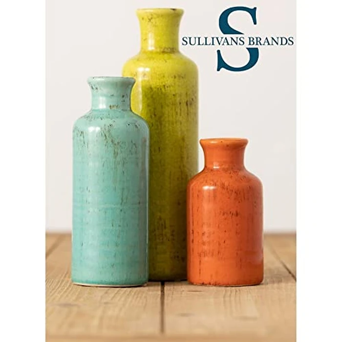 Sullivans Vase Set, Farmhouse Decor, Vases for Your Kitchen, Bedroom, Office, Living Room Bathroom, Mantle & Shelf Home Decor, Centerpiece Table Decorations (CM2334) by Sullivans - Image 8