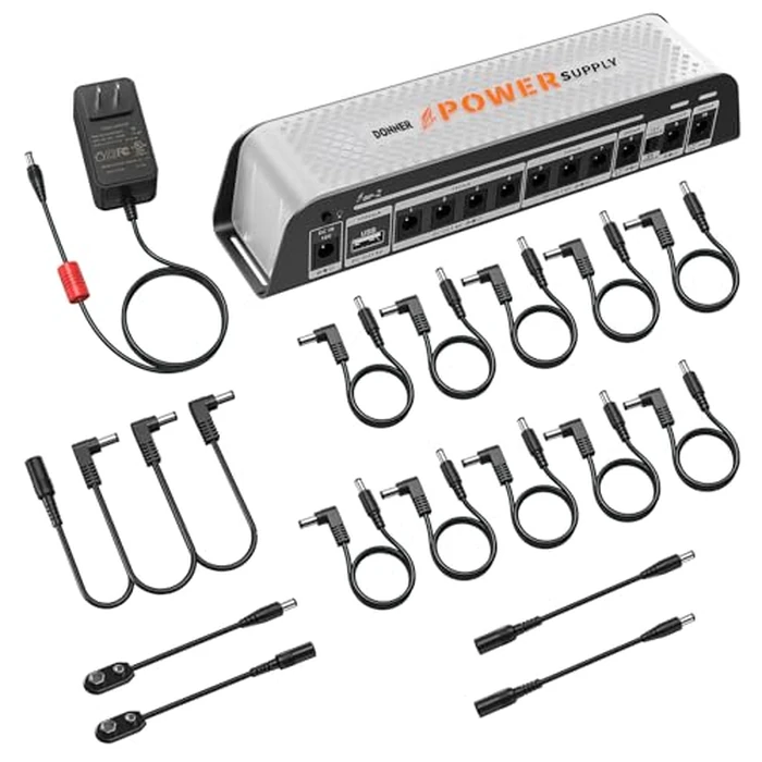 Donner DP-Z 9V Guitar Pedal Power Supply 11 Isolated DC Output with USB Port for 9V/12V/18V Effect Pedal DC 18v 2000m Input by Donner - Used - Like New condition