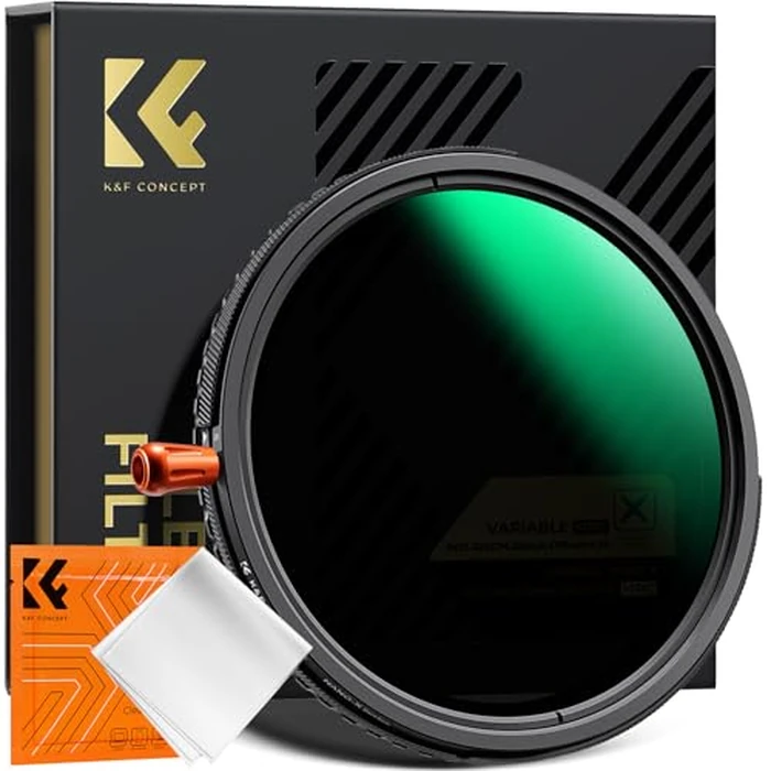 K&F CONCEPT 62mm 3-in-1 Lens Filter, Black Diffusion 1/4 & Variable ND2-ND32(1-5 Stops) & CPL 3 Functions in 1 Filter (Nano-X Series) by K&F CONCEPT - Used - Acceptable condition - CA$99.99