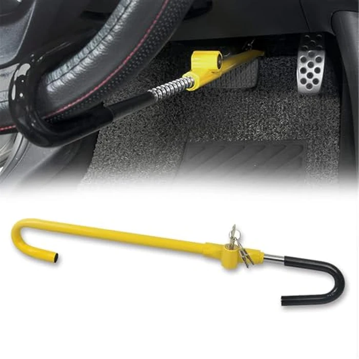 KAYCENTOP Car Steering Wheel to Brake Pedal Lock Auto Security Product Anti-Theft Lock Device Bright Yellow Universal by KAYCENTOP - Used - Very Good condition - US$18.80