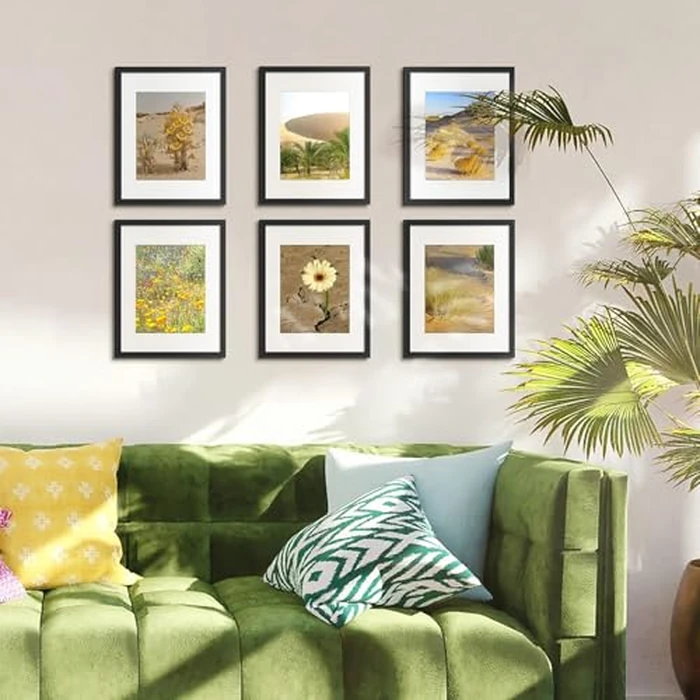 11x14 Picture Frame 2 Pack, Display Pictures 8x10 with Mat or 11x14 Without Mat, Wall Hanging Photo Frames, Black by Generic - Image 4
