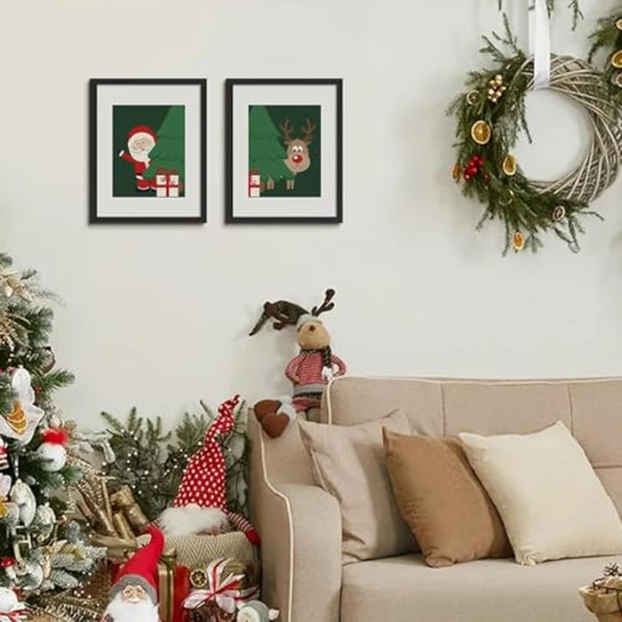 11x14 Picture Frame 2 Pack, Display Pictures 8x10 with Mat or 11x14 Without Mat, Wall Hanging Photo Frames, Black by Generic - Image 6