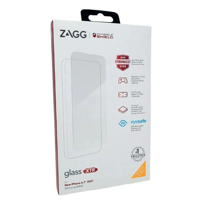 Zagg Invisible Shield Elite VisionGuard+ D30 Antimicrobial Screen Protector for iPhone 13 Pro Max - Clear by Zagg - Refurbished - Brand New condition - US$66.49
