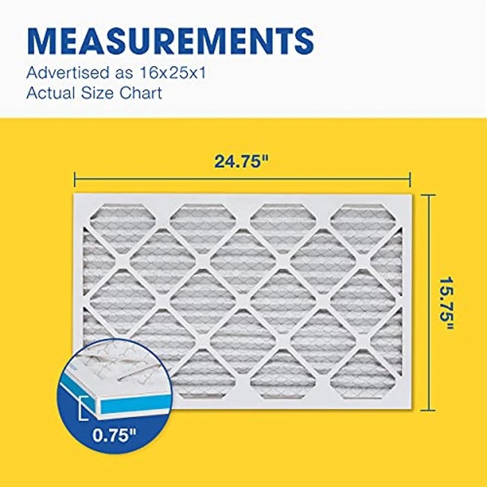 Aerostar 16x25x1 MERV 11 Air Filter, 4 Count, ACTUAL SIZE (15.75 x 24.75 x 0.75), HVAC, Air Conditioning & Furnace Filter for Dust, Pet Dander, Smoke & Allergies (MPR 1200 / FPR 7), Made in USA by Aerostar - Image 2