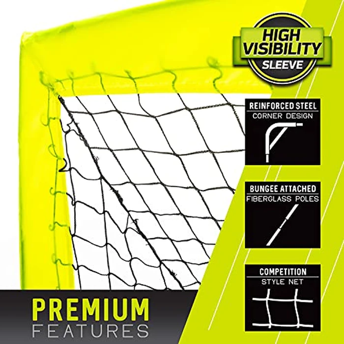 Franklin Sports Blackhawk Portable Soccer Goal - Pop-Up Soccer Goal and Net - Indoor or Outdoor Soccer Goal - Goal Folds For Storage - 12’ x 6’ Soccer Goal by Franklin Sports - Image 4