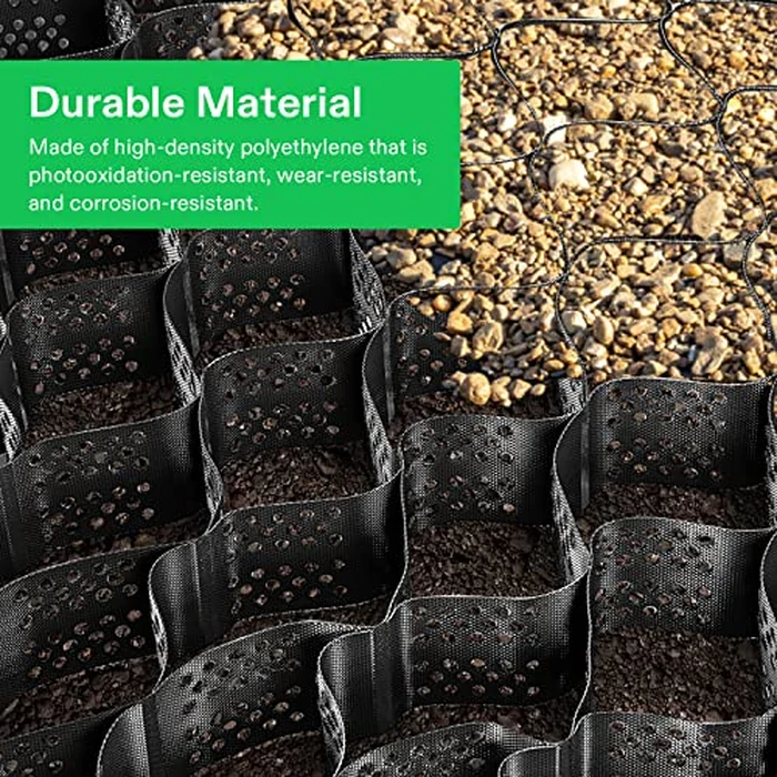 VIVOSUN 4’’ Depth Ground Grid, 9x17 ft, High-Density HDPE Geo Cell, 1885 lbs per sq ft Load, Foldable & Tensile, Easy Installation with Gloves, Perfect for Gardens, Driveways, Pathways, Slopes by VIVOSUN - Image 2