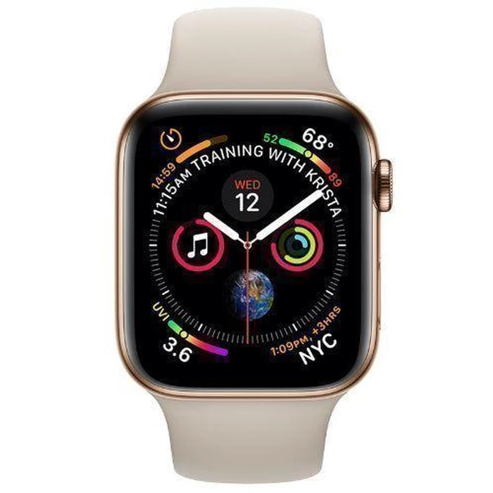 Apple Watch Series 4 (Cellular + GPS) - 16GB - 40mm - Gold Stainless Steel Case with Stone Rubber Sport Band by Apple - Refurbished - Excellent condition - US$91.48