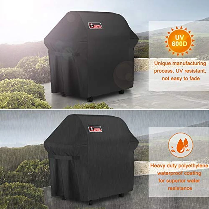 Kingkong Gas Grill Cover | Fits Weber Genesis E & S Series, Char-Broil 4 Burner | Includes Grill Brush, Tongs & Thermometer by Kingkong - Image 5