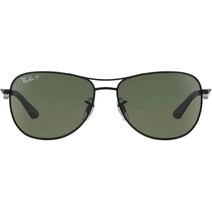 Ray-Ban Men's RB3519 Aviator Sunglasses - Green Polarized/ Matte Black by Ray-Ban - Image 1