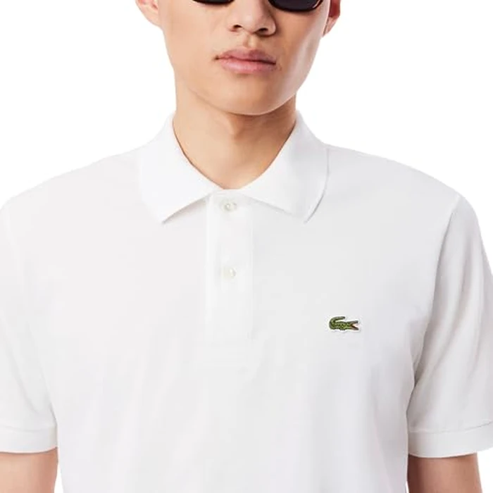 Lacoste Men's Classic Fit L.12.12 Light Piqué Polo Shirt, White, Large by Lacoste - Image 2