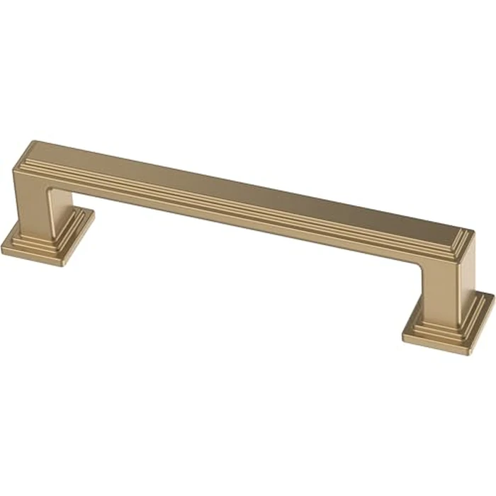 Franklin Brass Stepped (10-Pack) Cabinet Handles 3-3/4" Hole Center Pulls | Champagne Bronze Hardware Kitchen Door, Drawers, Dressers, Furniture P49581C-CZ-B by Franklin Brass - Used - Good condition