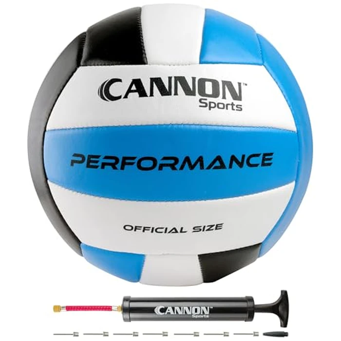 Cannon Sports Official Size Volleyball - Waterproof Soft PU Cover for Indoor Outdoor Volleyball - Perfect for Team Games, Training, Recreational, Beach Play - Pump Included (Black/White/Royal Blue) by Cannon Sports - Used - Like New condition - CA$29.97