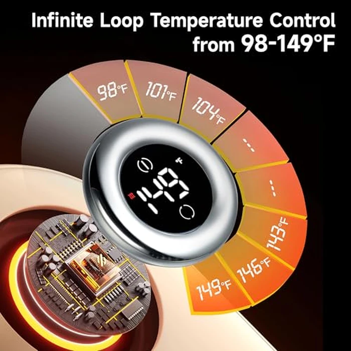 P&Dlusir Towel Warmer, Heated Towel Rack with Adjustable Temperature and Timer (1-24h, On), Fast Heating and Drying for Bathroom, Memory & Remote Control Compatible, Left-Wiring, 2-Panel, Black by P&Dlusir - Image 4