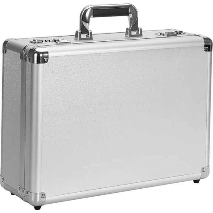 LOCKCURX File Organizer Storage Box - 18.9 x 14.6 x 6.3 Inch X-Large, Portable Locking Storage Totes with Dual Combination Locks for Cash, Documents & Valuables - Silver by LOCKCURX - Used - Very Good condition