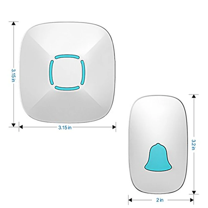 Doorbell, Lovin Product Waterproof Wireless Doorbell Chime Kit with 36 Chimes, Adjustable Volume; 1000feet Operating, with Sound LED Flash Door Bell for Home (1 Receiver x 1 Push Button) by Lovin Product - Image 3