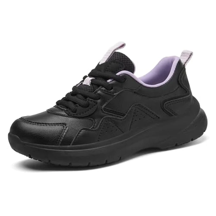 V-Janiffy Non Slip Work Shoes Women Food Service-Lightweight and Comfortable Suitable for Restaurants and Crew Work Black Purple by V-Janiffy - Image 1