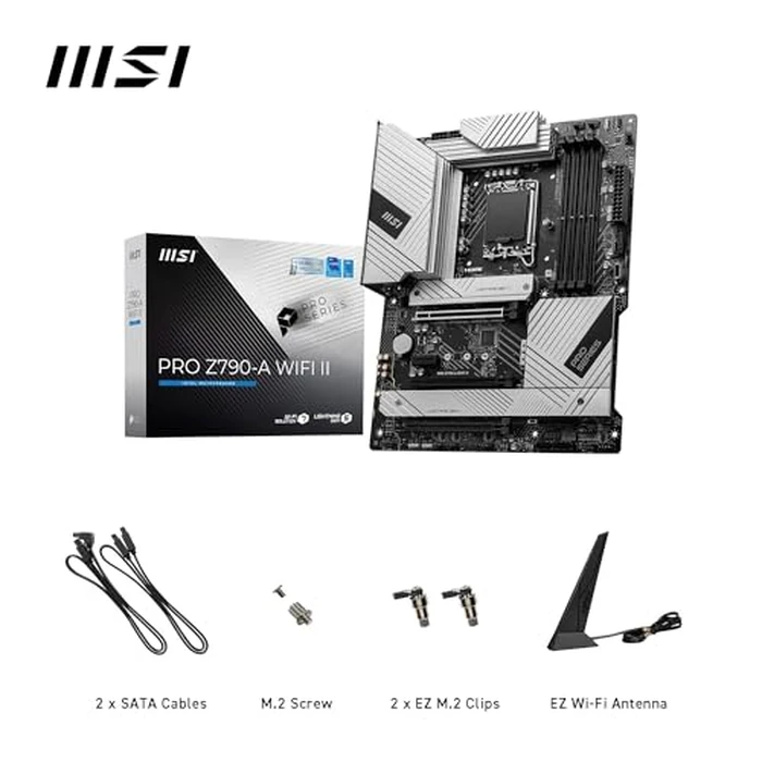 MSI PRO Z790-A WiFi II Motherboard, ATX - Supports Intel Core 14th, 13th & 12th Gen Processors, LGA 1700-80A SPS VRM, DDR5 Memory Boost 7800+MT/s/OC, PCIe 5.0 x16, 4 x M.2 Gen4, Wi-Fi 6E, 2.5G LAN by MSI - Image 7
