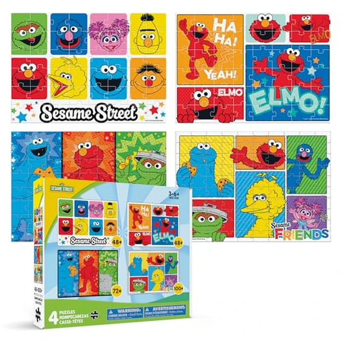 Buffalo Games - Sesame Workshop - 4 X 1 Kids Multipack - Sesame Street - Multiple Jigsaw Puzzles for Kids- Challenging Puzzle Perfect for Game Nights - Finished Size Varies by Buffalo Games - Used - Very Good condition - US$11.05