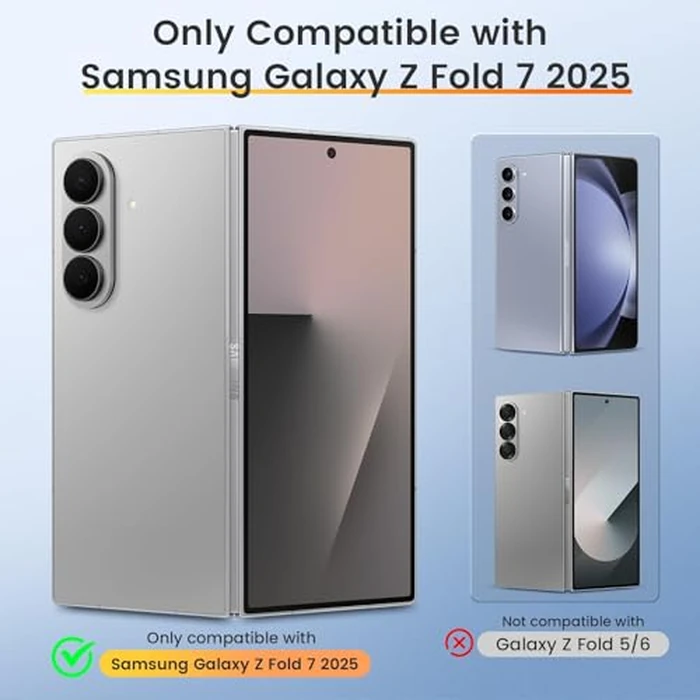 VEGO for Galaxy Z Fold 7 Case with Belt Clip [Compatible with Magsafe] Screen Protector & Hinge Protection Full-Body Shockproof Carbon Fiber Hard PC Protective Magnet Case for Samsung Z Fold 7 Black by VEGO - Image 9