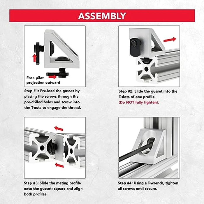 8020, 4332, 15 Series, 2 Hole Aluminum Inside Corner Gusset L Bracket for 80/20 Extruded Aluminum Extrusion Heavy Duty Angle Bracket (10, Black Anodize) by 80/20 - Image 5