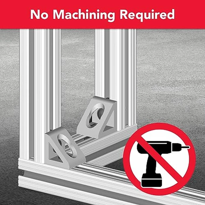 8020, 4332, 15 Series, 2 Hole Aluminum Inside Corner Gusset L Bracket for 80/20 Extruded Aluminum Extrusion Heavy Duty Angle Bracket (10, Black Anodize) by 80/20 - Image 6