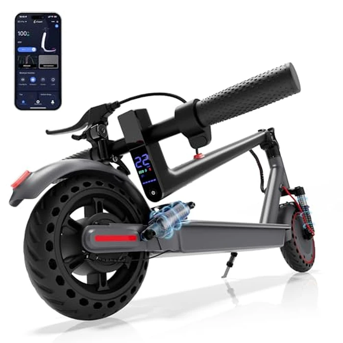 Aovowheel Electric Scooter for Adults, 10'' 500W Motor, Max 23 Miles Range, 19 Mph Top Speed with Dual Suspension, Portable Folding E-Scooter for Commuting, Electric Scooter by Aovowheel - Image 1