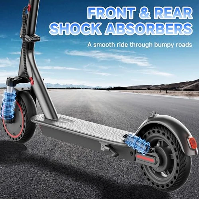Aovowheel Electric Scooter for Adults, 10'' 500W Motor, Max 23 Miles Range, 19 Mph Top Speed with Dual Suspension, Portable Folding E-Scooter for Commuting, Electric Scooter by Aovowheel - Image 3