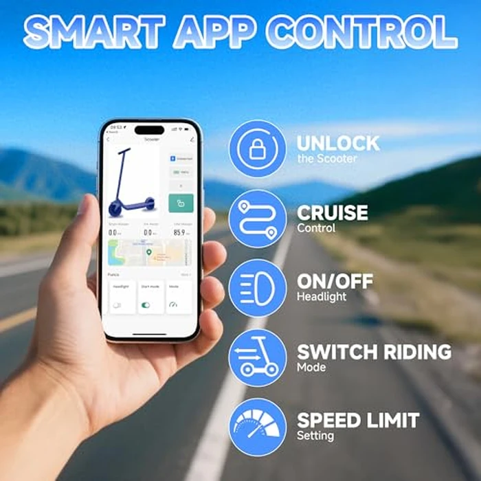 Aovowheel Electric Scooter for Adults, 10'' 500W Motor, Max 23 Miles Range, 19 Mph Top Speed with Dual Suspension, Portable Folding E-Scooter for Commuting, Electric Scooter by Aovowheel - Image 6