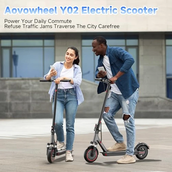 Aovowheel Electric Scooter for Adults, 10'' 500W Motor, Max 23 Miles Range, 19 Mph Top Speed with Dual Suspension, Portable Folding E-Scooter for Commuting, Electric Scooter by Aovowheel - Image 9