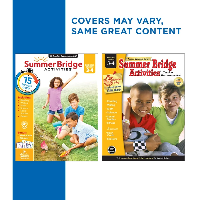 Summer Bridge Activities 3rd to 4th Grade Workbook, Activity Book with Math, Reading Comprehension, Science, Fitness, Social Studies, Writing Practice, and Flash Cards (Volume 5) by Summer Bridge Activities - Image 3