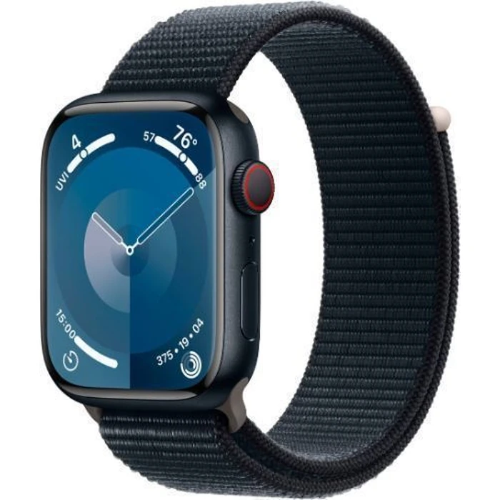 Apple Watch Series 9 (Cellular + GPS) - 64GB - 41mm - Midnight Aluminum Case with Midnight Rubber Sport Loop - Small/Medium Size by Apple - Image 2