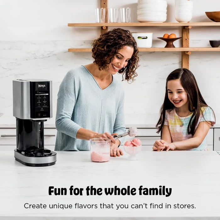 Ninja NC301 CREAMi Ice Cream Maker, for Gelato, Mix-ins, Milkshakes, Sorbet, Smoothie Bowls & More, 7 One-Touch Programs, with (2) Pint Containers & Lids, Compact Size, Perfect for Kids, Silver by Ninja - Image 6