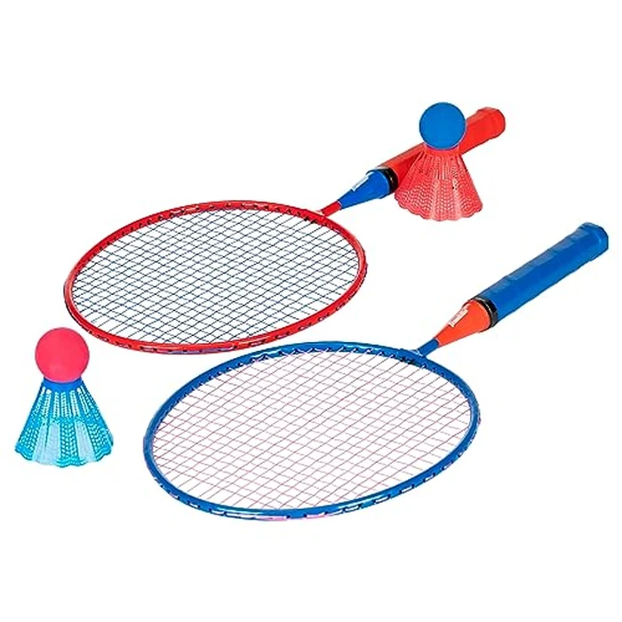 Franklin Sports Kids Jumbo Badminton Racket Set - Smashminton Kids Oversize Badminton Rackets - 2 Player Backyard + Beach Youth Set with Birdies Included by Franklin Sports - Used - Acceptable condition - US$13.56