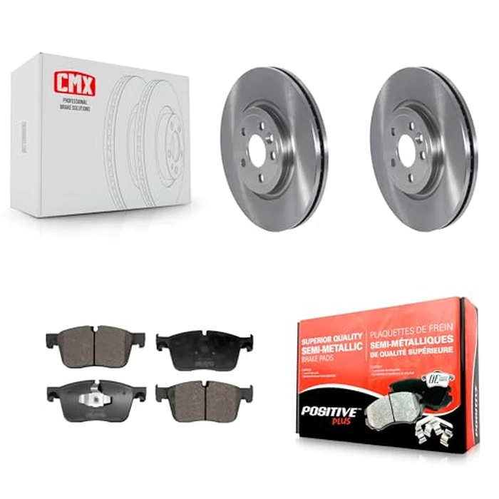 Transit Auto Front Disc Brake Rotors And Semi-Metallic Pads Kit Replacement For Jaguar F-Pace With 350mm Diameter Rotor K8F-103962 by Transit Auto - Used - Very Good condition