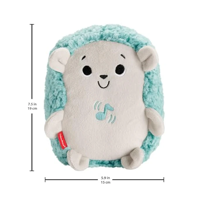 Fisher-Price Baby Musical Toy Calming Vibes Hedgehog Soother Plush Sound Machine with Vibrations for Newborns, Blue by Fisher-Price - Image 2