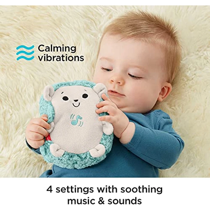 Fisher-Price Baby Musical Toy Calming Vibes Hedgehog Soother Plush Sound Machine with Vibrations for Newborns, Blue by Fisher-Price - Image 3