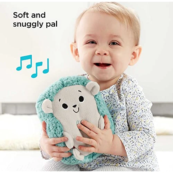 Fisher-Price Baby Musical Toy Calming Vibes Hedgehog Soother Plush Sound Machine with Vibrations for Newborns, Blue by Fisher-Price - Image 4