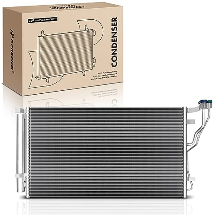 A-Premium Air Conditioning A/C Condenser Compatible with Hyundai Sonata 2011-2014, Azera 2012-2014 & Kia Optima 2011-2015, Cadenza 2014-2016, 2.4L 3.3L, Petrol by A-Premium - Used - Very Good condition
