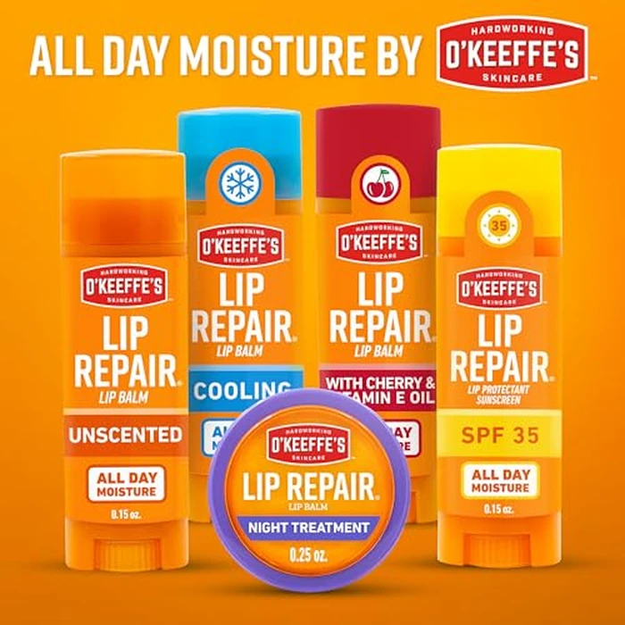 O'Keeffe's Lip Repair Lip Balm with Cherry & Vitamin E Oil - Stick (3 Pack) - Moisturizer for Extremely Cracked, Dry Lips by O'Keeffe's - Image 9