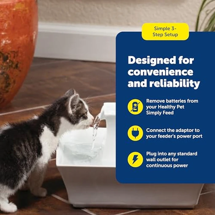 PetSafe Healthy Pet Simply Feed Power Adaptor - Durable OEM Food Dispenser Adaptor - Travel-Friendly Spare Charger with Versatile Voltage Compatibility - Additional Power Source Minimizes Downtime by PetSafe - Image 6