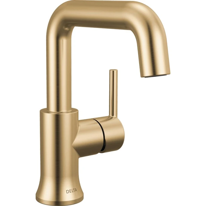 Delta Trinsic U-Spout 1-Hole Bathroom Faucet, Gold Single Hole Bathroom Sink Faucet, Metal Push-Pop Drain Assembly, Champagne Bronze 554HAR-CZ-DST by DELTA - Used - Like New condition - CA$211.06