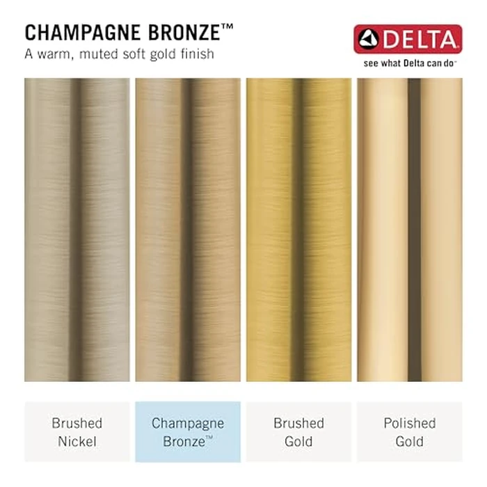Delta Trinsic U-Spout 1-Hole Bathroom Faucet, Gold Single Hole Bathroom Sink Faucet, Metal Push-Pop Drain Assembly, Champagne Bronze 554HAR-CZ-DST by DELTA - Image 6